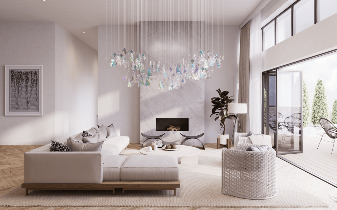 Iris Iridescent Blossom Chandelier