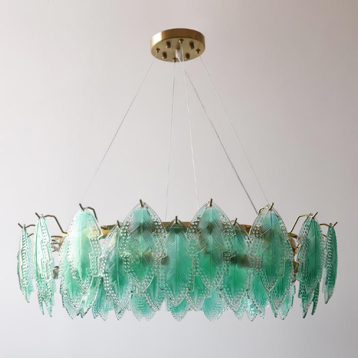 Maple Leaf Glass Ceiling fixture Chandelier