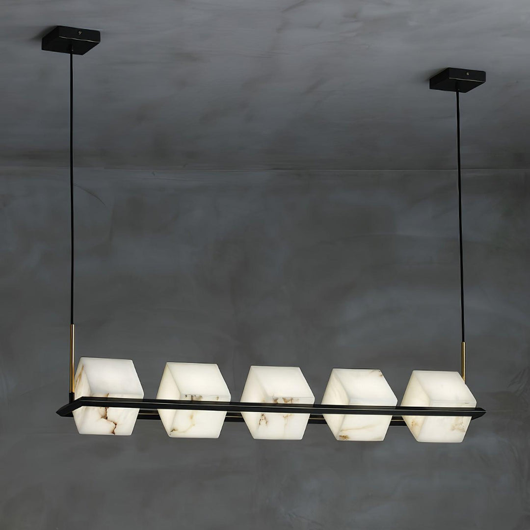 Alabaster Square Box Chandelier