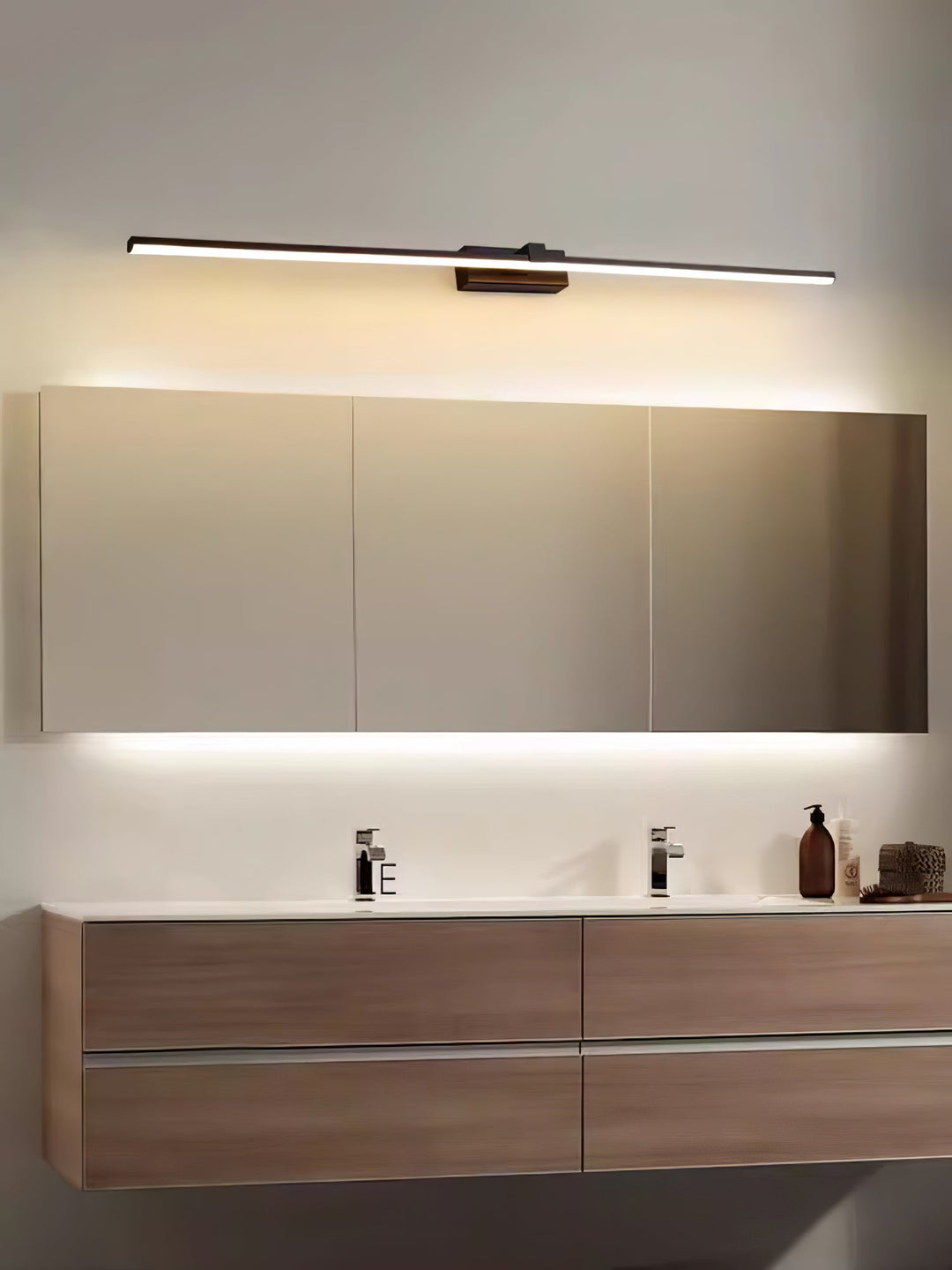 Metal Linear Mirror Sconce Wall Light
