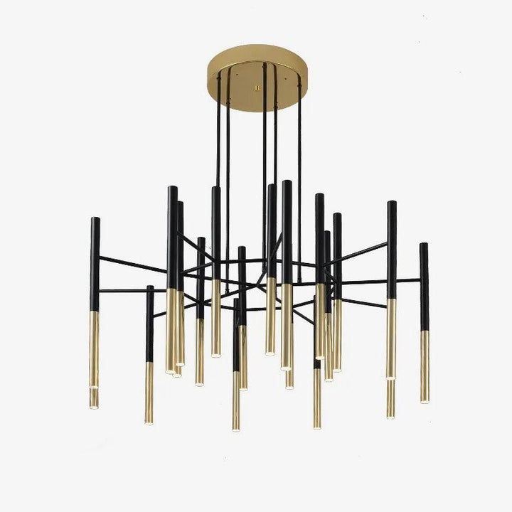 Metal Tubular Gasolier Chandelier