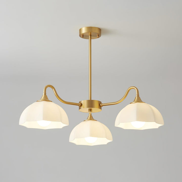 Octagonal Glass Bowl Ceiling fixture Chandelier