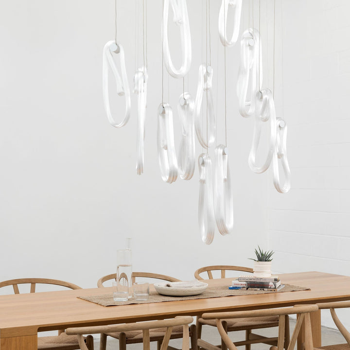 Pearlescent Filament Chandelier
