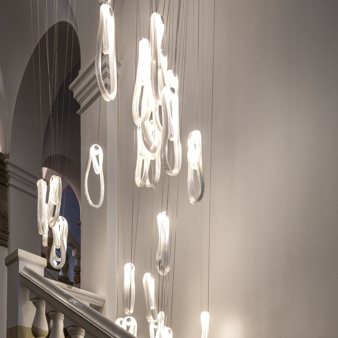 Pearlescent Filament Chandelier
