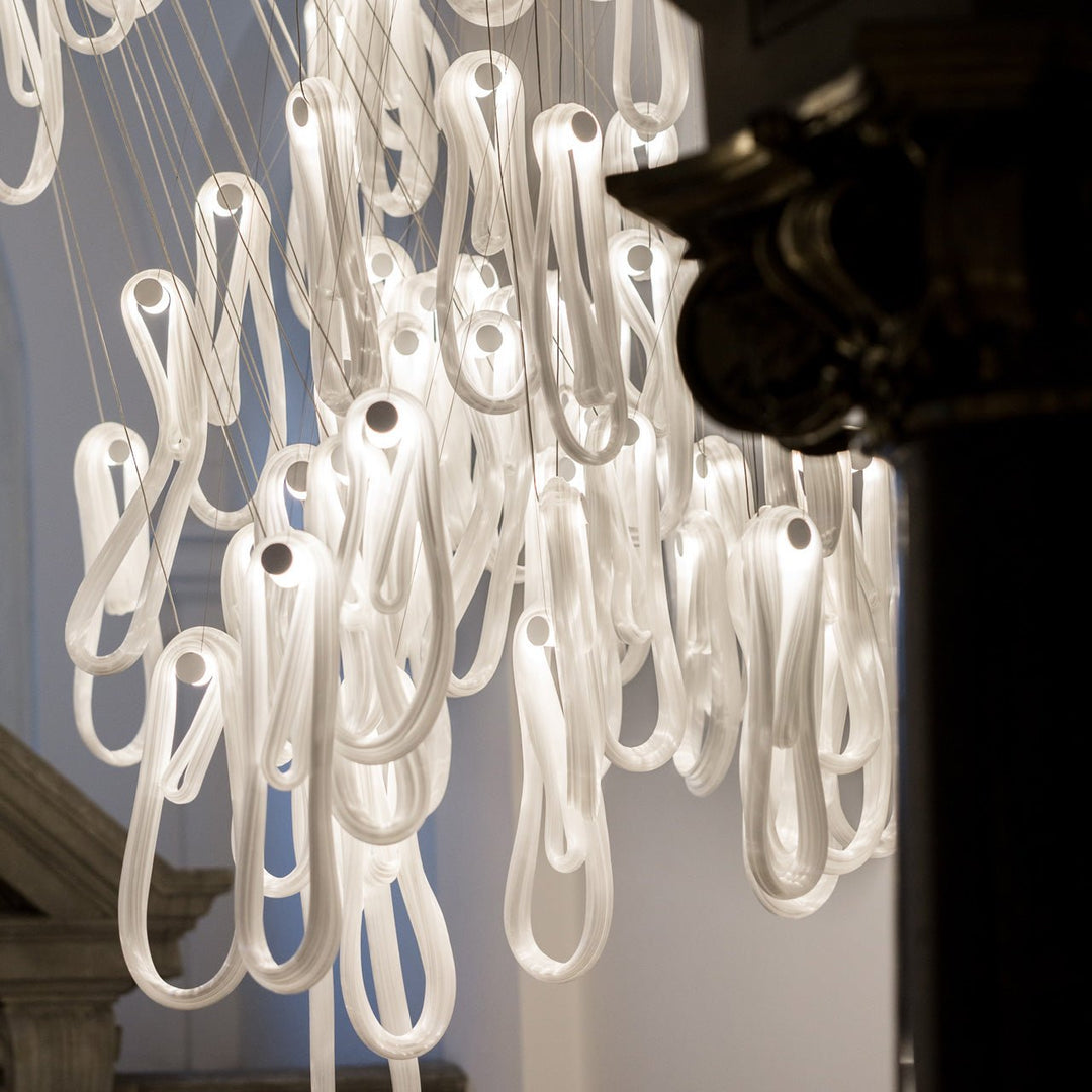 Pearlescent Filament Chandelier