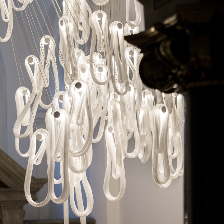 Pearlescent Filament Chandelier