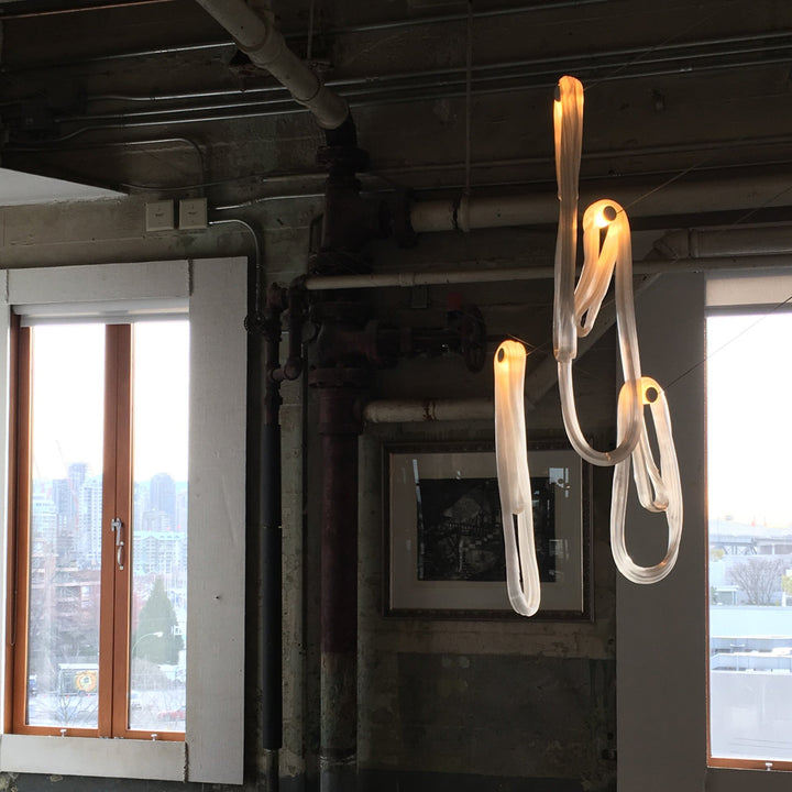 Pearlescent Filament Chandelier
