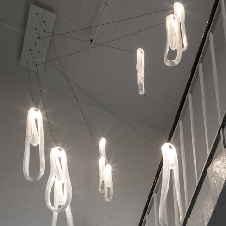 Pearlescent Filament Chandelier