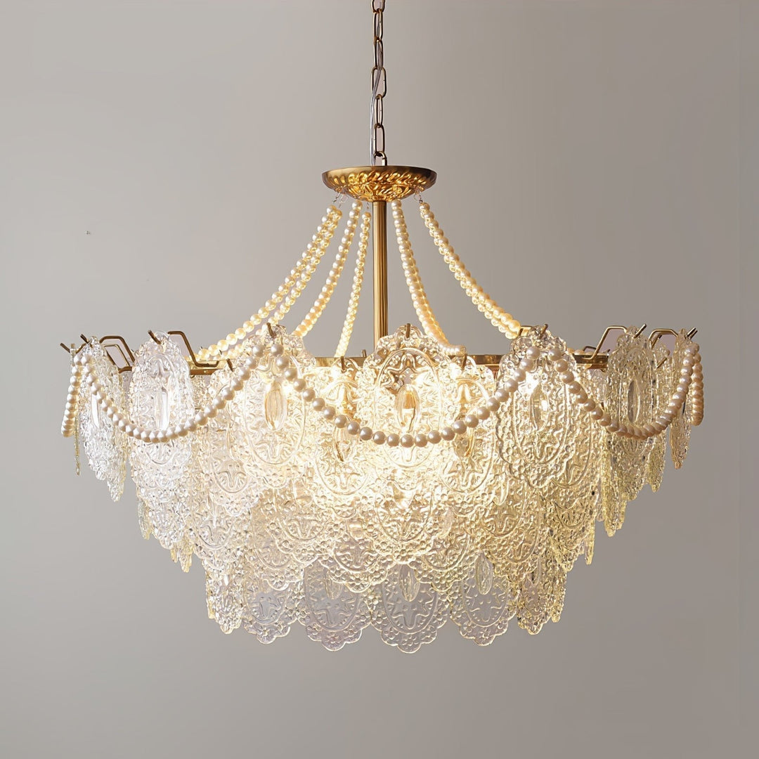 Pearls Glass Electrolier Chandelier