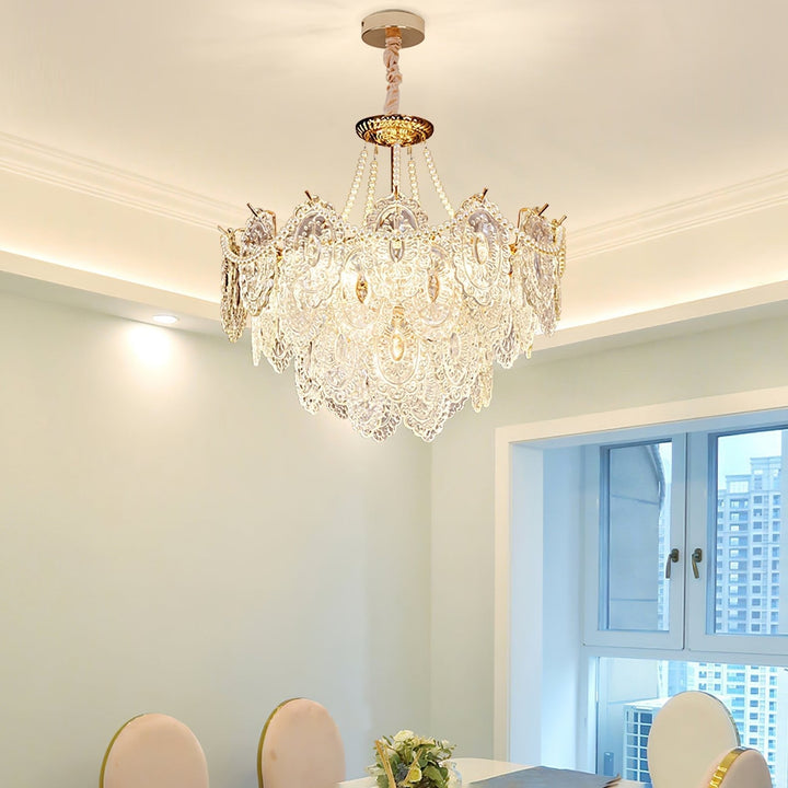 Pearls Glass Electrolier Chandelier