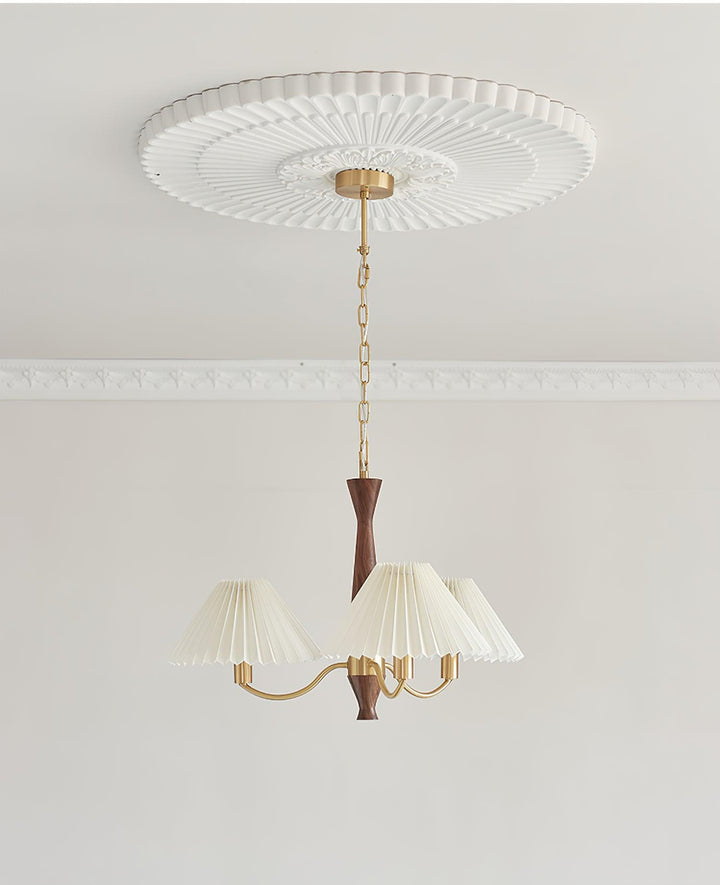 Pleated Electrolier Chandelier