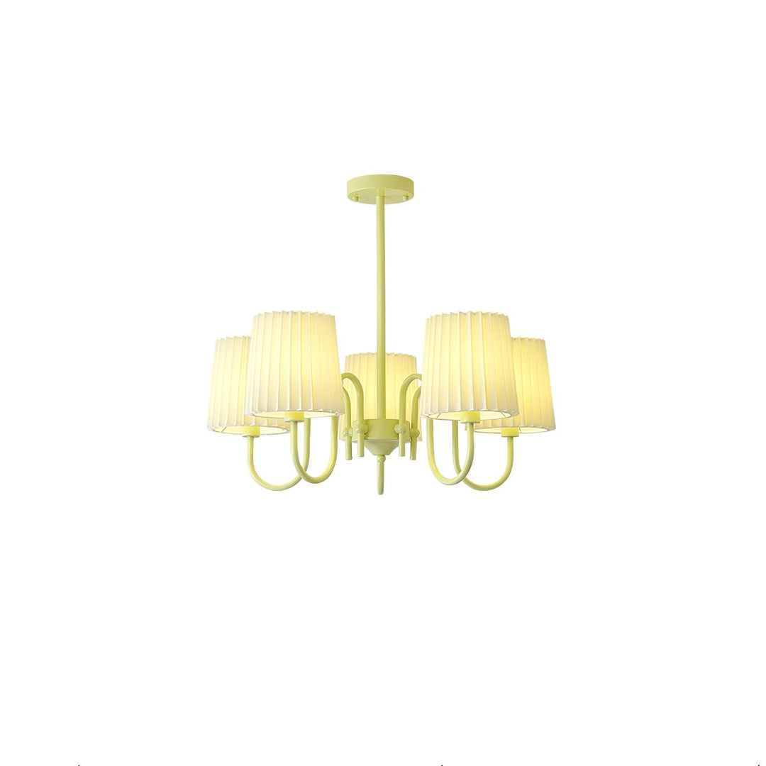 Pleated Fabric Matcha Pendant light Chandelier