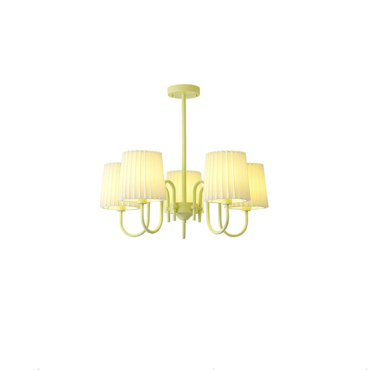 Pleated Fabric Matcha Pendant light Chandelier