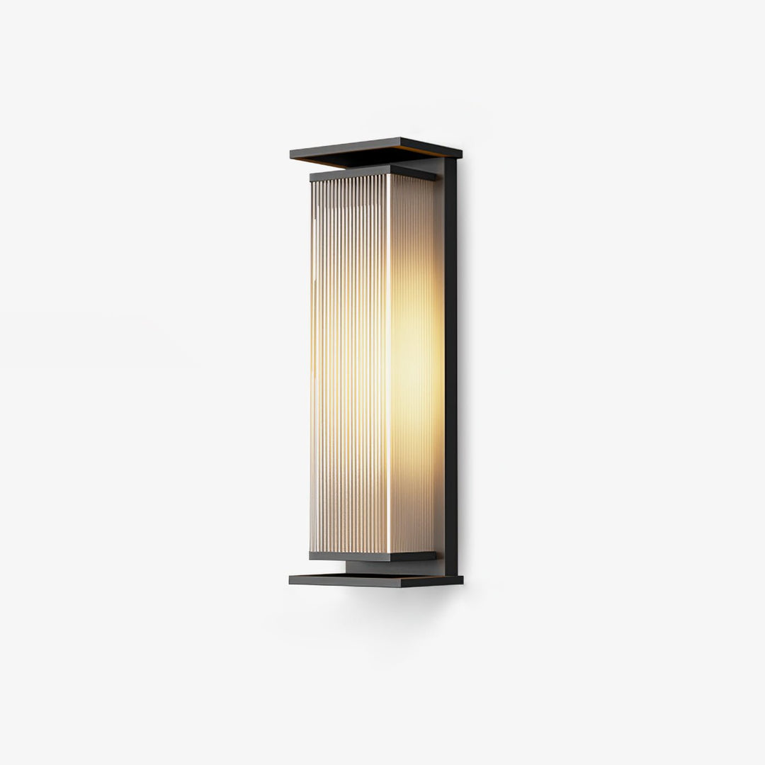 Rectangular Box Solar Outdoor Sconce Wall Lamp