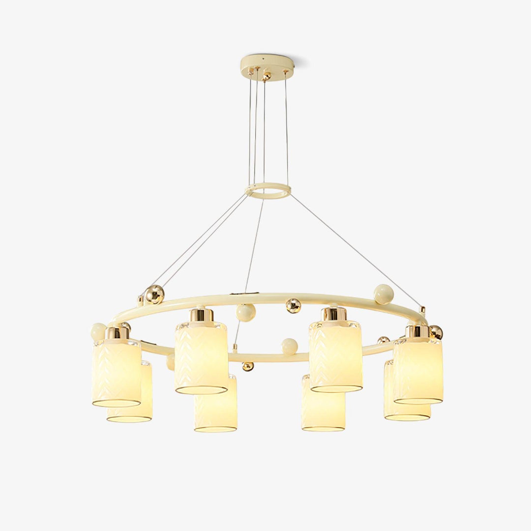 Ring Glass Cup Crown Chandelier