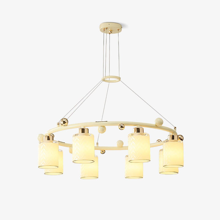 Ring Glass Cup Crown Chandelier