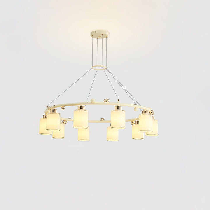 Ring Glass Cup Crown Chandelier