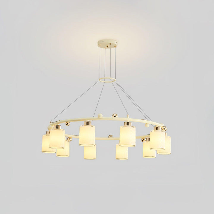 Ring Glass Cup Crown Chandelier