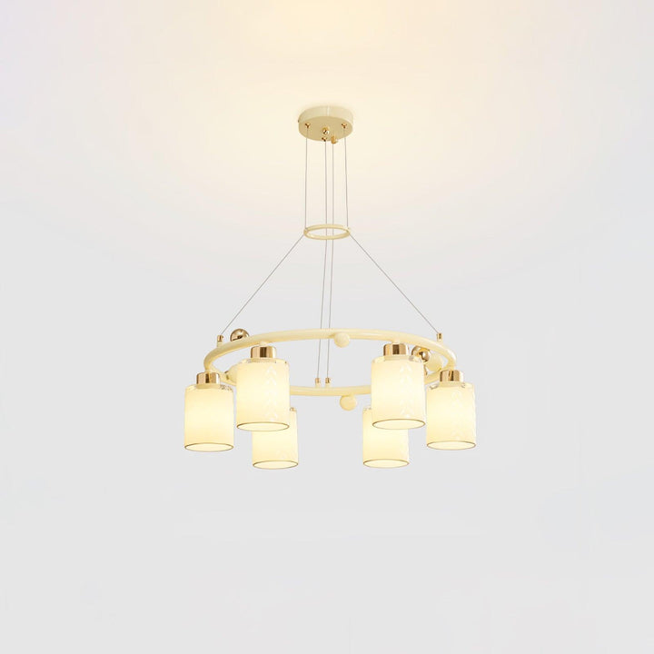 Ring Glass Cup Crown Chandelier