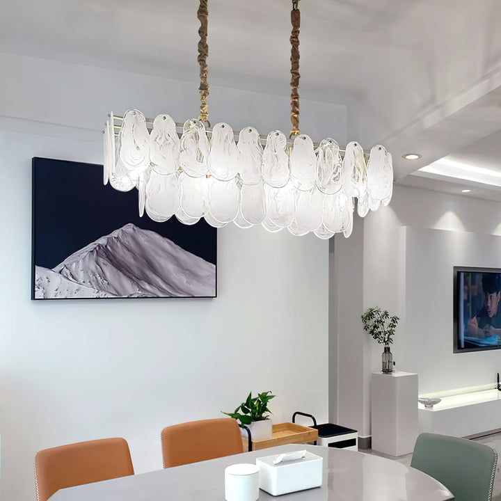 Round Cloud Glass Electrolier Chandelier
