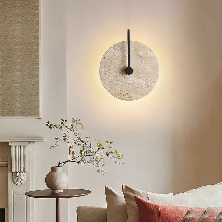 Round Travertine Wall-mounted light Wall Lamp