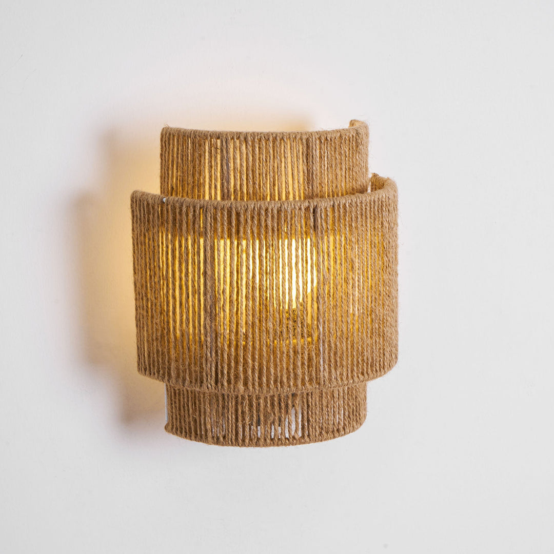 Rustic Weave Wall Lamp