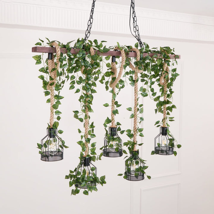 Rustic Wooden Candelabrum Chandelier