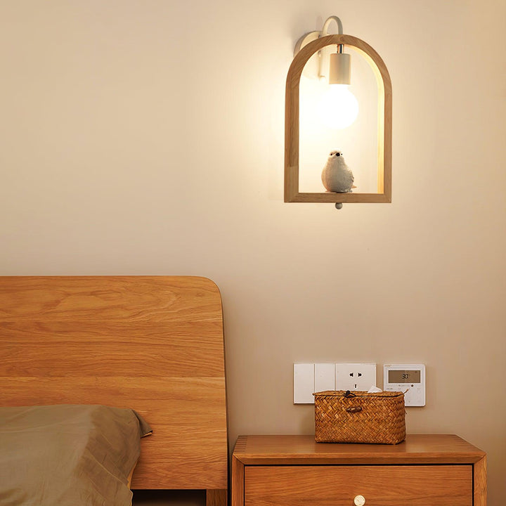 Wood Bird Resin Wall-mounted light Wall Light