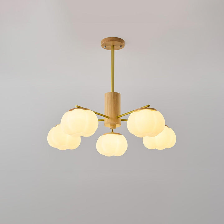 Wooden Cotton Balls Candelabrum Chandelier
