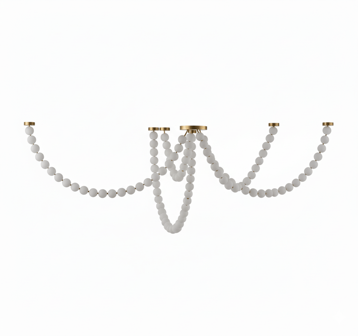 Pearl Glass Necklace Balls Chandelier